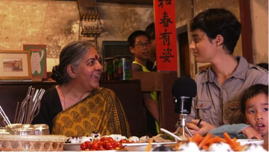 Joelle with Vandana Shiva