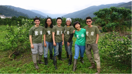 Joelle with farmers