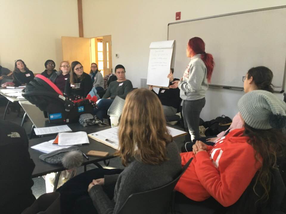 Student presentations at the Women and Leadership Summit at Simon's Rock 2017