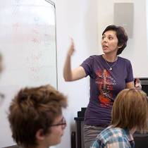 Asma Abbas in classroom