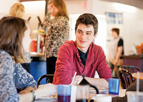 Students in dining hall