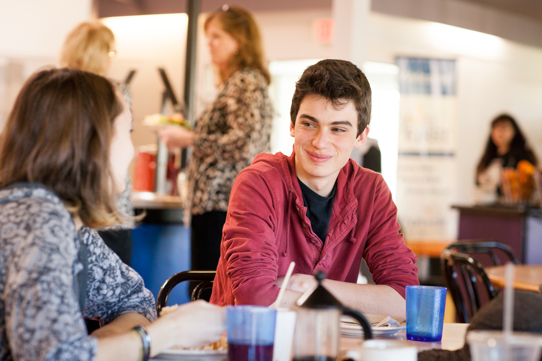 Students at dining table